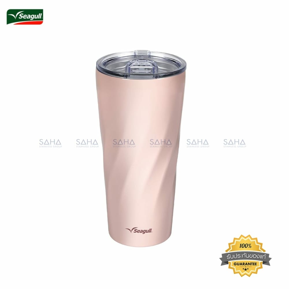 150001225.jpg Seagull (นกนางนวล) แก้วน้ำสูญญากาศทวิสต์ 0.8 ลิตร สีชมพู รหัส 150001225