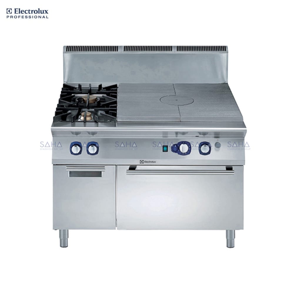 391215-web.jpg Electrolux - 900XP - Gas Solid Top on Convection Oven with 2 Burners on cupboard - 391215