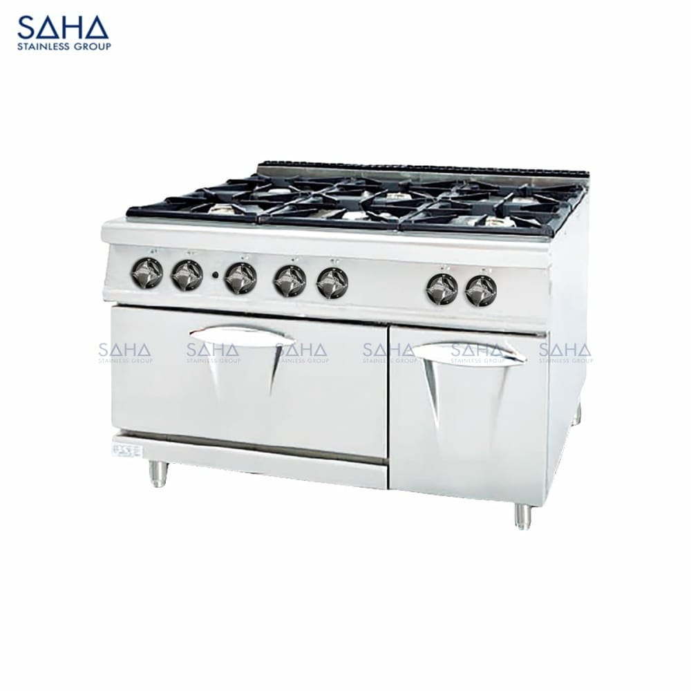 6-Gas-Burners-with-Gas-oven-2.jpg SAHA - 6 Gas Burners with Gas oven – SHBNS2GB6V