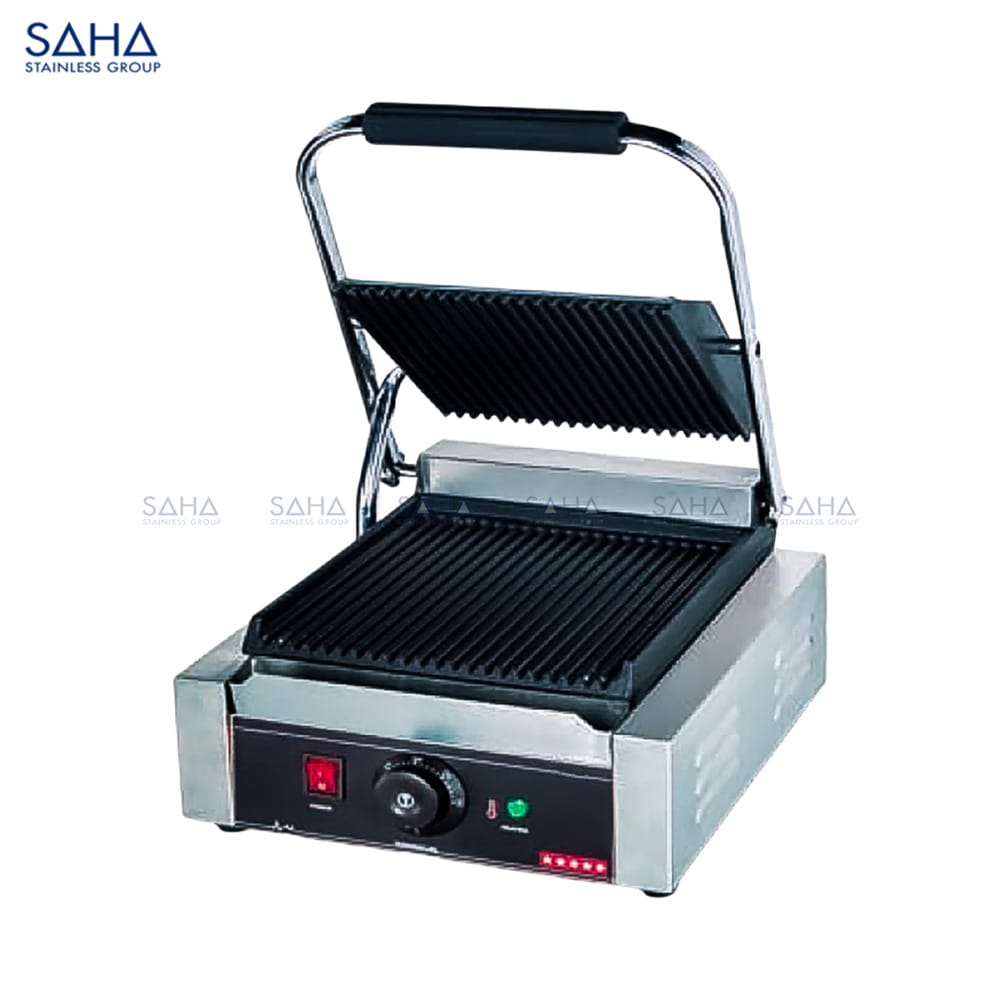 Electric Contact Grill Ribbed Smooth Single Head 42.5 Cm SHCGS1RSS42 SAHA - Electric Contact Grill Ribbed / Ribbed Single Head 42.5 Cm - SHCGS1RRS42