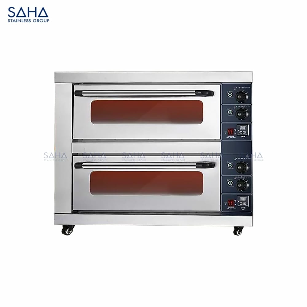 Electric-Deck-Oven-Basic-2-Tier-2-Tray-120L.jpg SAHA - Electric Basic 2 Tiers 2 Trays 120L – SHDOS2EBT2S