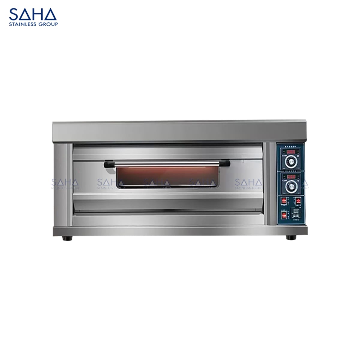 Electric-Deck-Oven-Smart-1-Tier-2-Trays-120L.jpg SAHA - Electric Smart 1 Tier 2 Trays 120L w/stone – SHDOS2EST2S