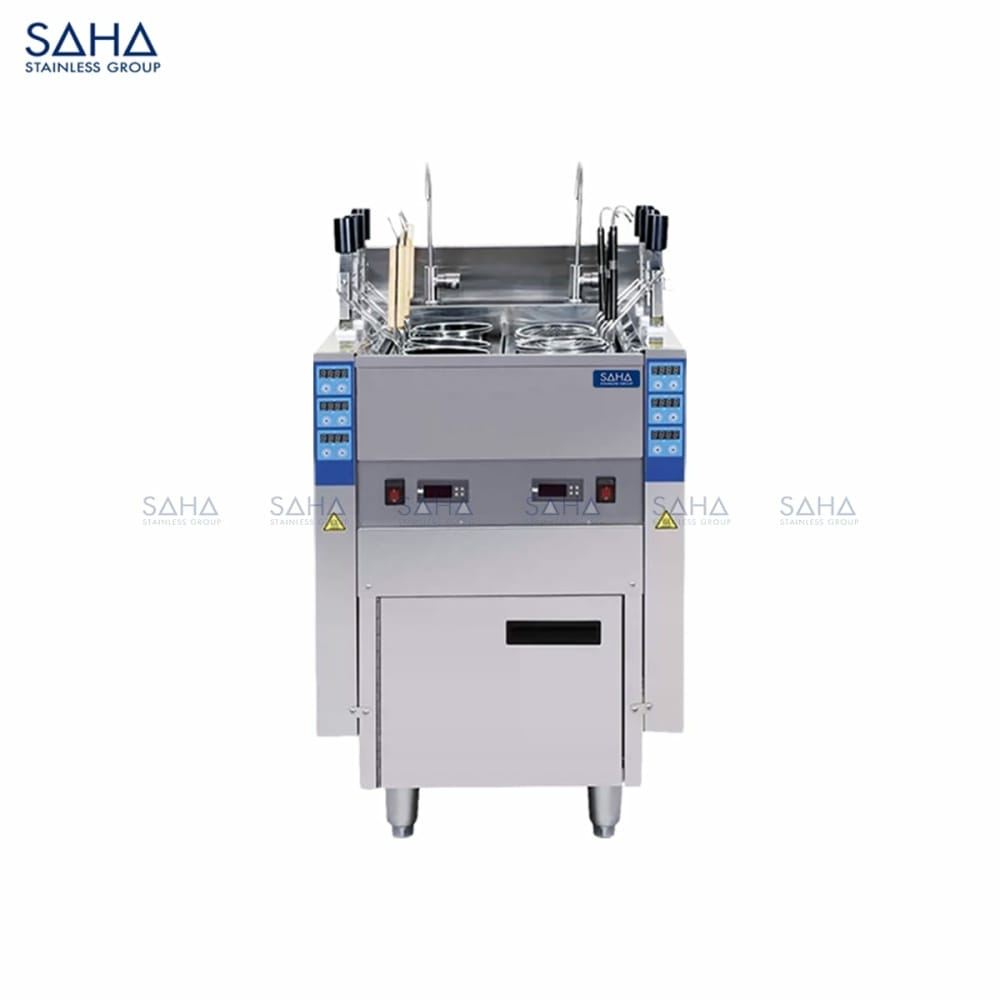 Electric-Pasta-Cooker-with-Automatic-6-Baskets-Lifts-SHPCS1ETS18.jpg SAHA - Electric Pasta Cooker with Automatic 6 Baskets Lifts - SHPCS1ETS18