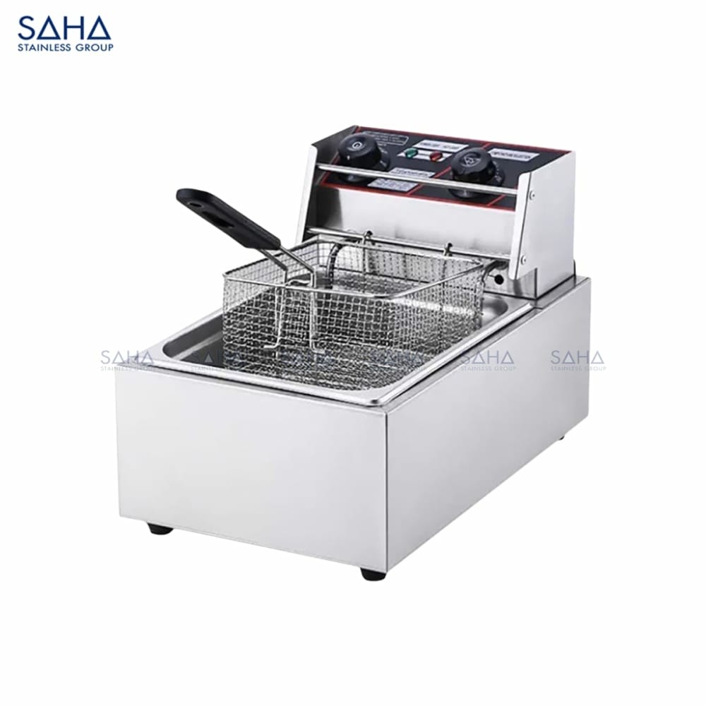 Electric-counter-top-fryer-1-tanks-6-litres.jpg SAHA - Electric counter top fryer 1 tanks 6 litres - SHDFS2CT1L6X