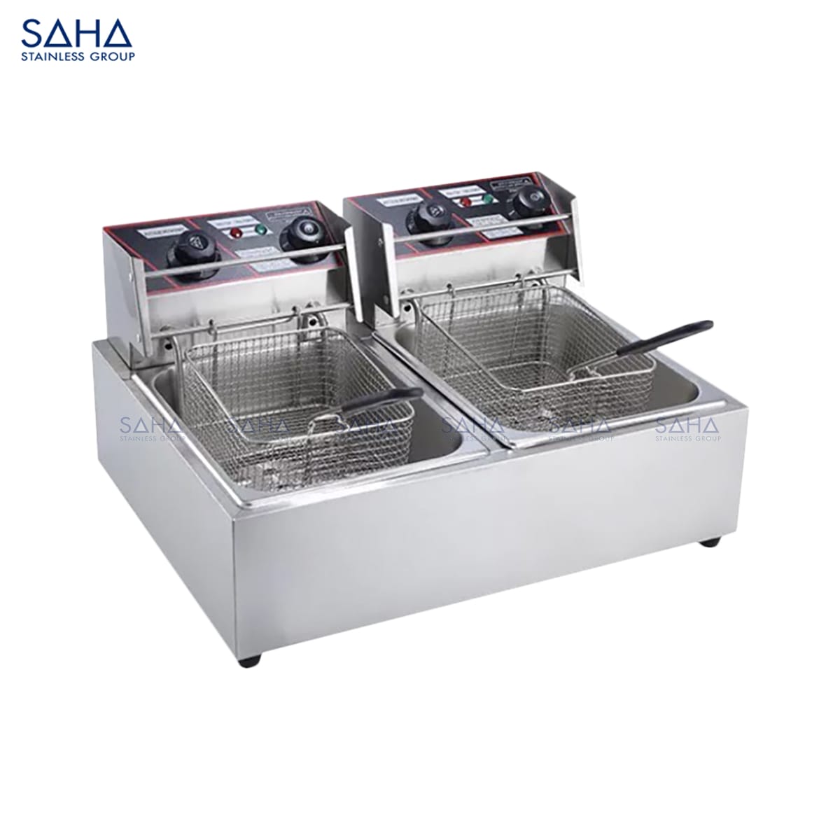 Electric-counter-top-fryer-2-tanks-66-litres.jpg SAHA - Electric counter top fryer 2 tanks 6+6 litres - SHDFS2CT2L6X