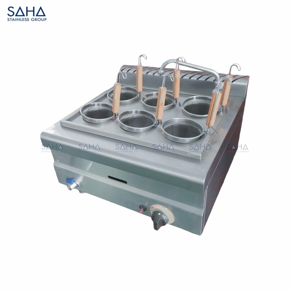 Gas-Counter-Top-Pasta-Cooker-6-Baskets-w-Faucet-SHPCS3CGB6F.jpg SAHA - Gas Counter Top Pasta Cooker 6 Baskets w/ Faucet - SHPCS3CGB6F