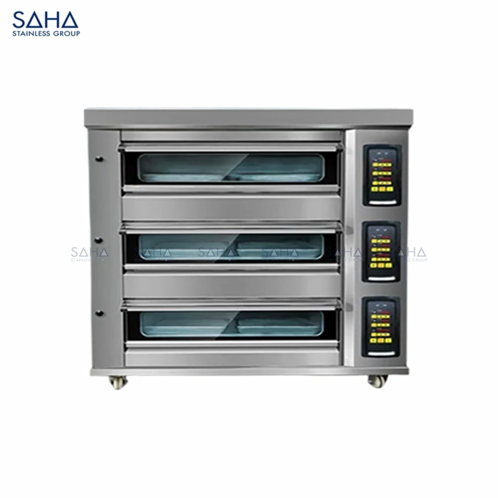 Gas-Deck-Oven-Premium-3-Tiers-9-Trays-480L.jpg SAHA - Gas Deck Oven Premium 3 Tiers 9 Trays 480L – SHDOS2GPT9