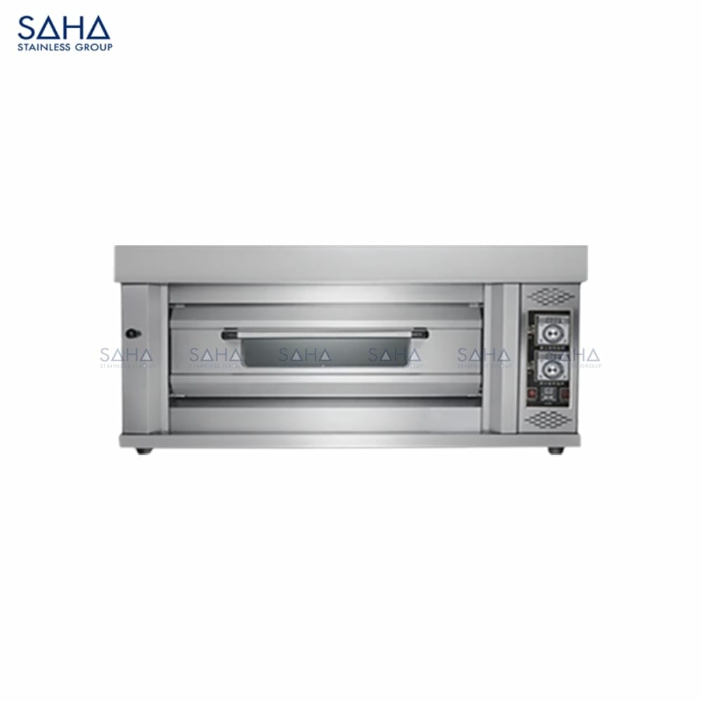Gas-Deck-Oven-Smart-1-Tier-2-Trays-120L.jpg SAHA - Gas Deck Oven Smart 1 Tier 2 Trays 120L – SHDOS2GST2