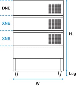 IM-240XNE-Extender-Series-Configuration-264x300-1.jpg Hoshizaki - Ice Machine - IM-240DNE