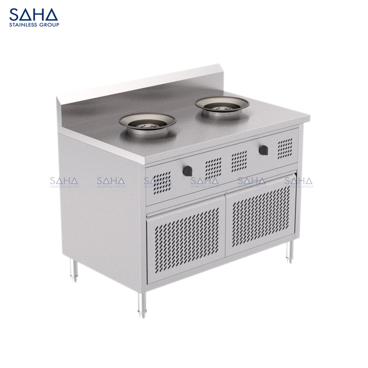 RG201_Auto.jpg SAHA - Automatic 2-Hi Burner Thai Cooking Range with Hinge Door - SHRGC221A