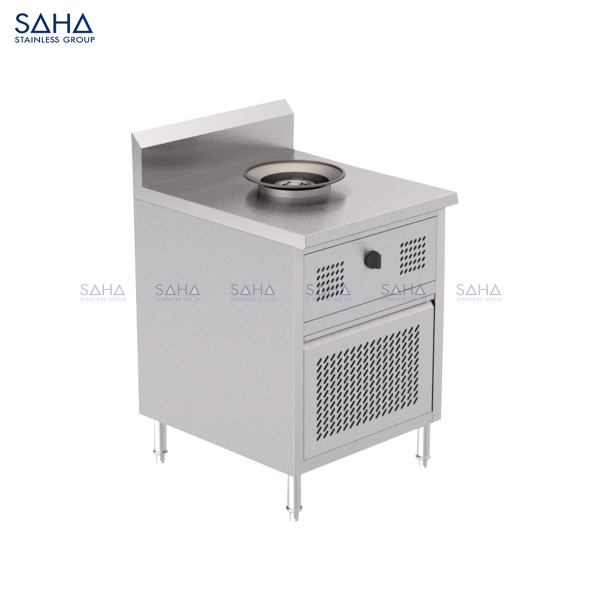 RG205_Auto.jpg SAHA - Automatic 1-Hi Burner Thai Cooking Range with Hinge Door - SHRGC211A