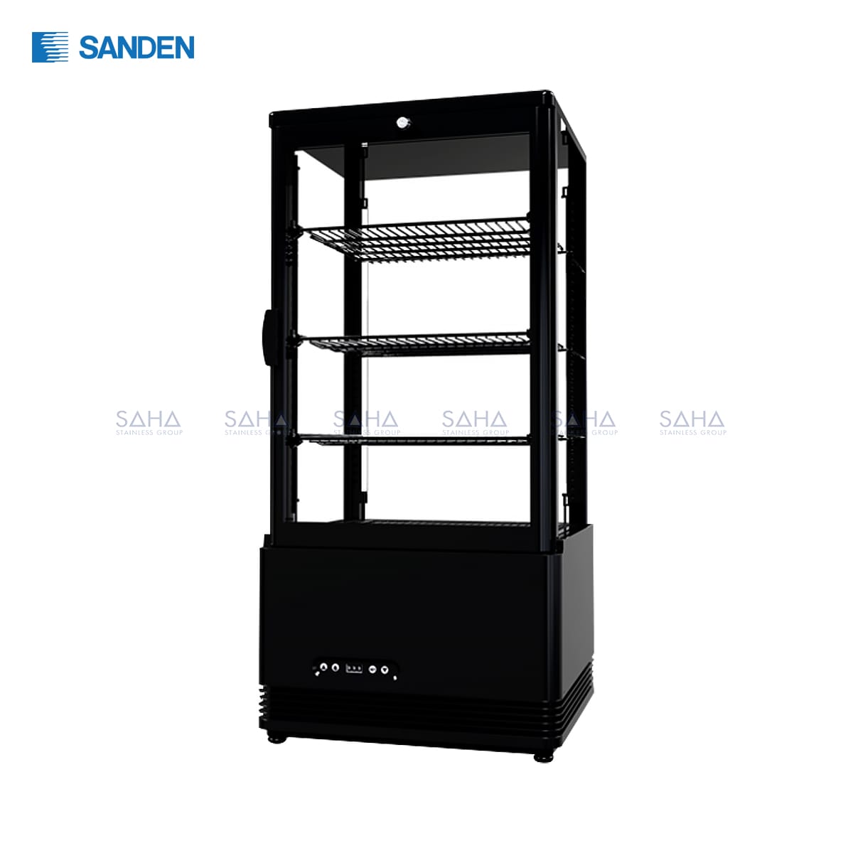 SAG-0783-สีดำ.jpg Sanden - 4 Side Glass - Cooler - SAG-0783(Black)