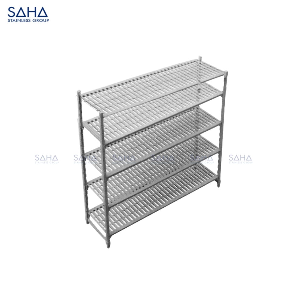SAHA 5-Tier Adjustable Vented Plastic Shelf SAHA - 5-Tier Adjustable Vented Plastic Shelf Size 91*53*180 CM – SHSSS3VV9153A
