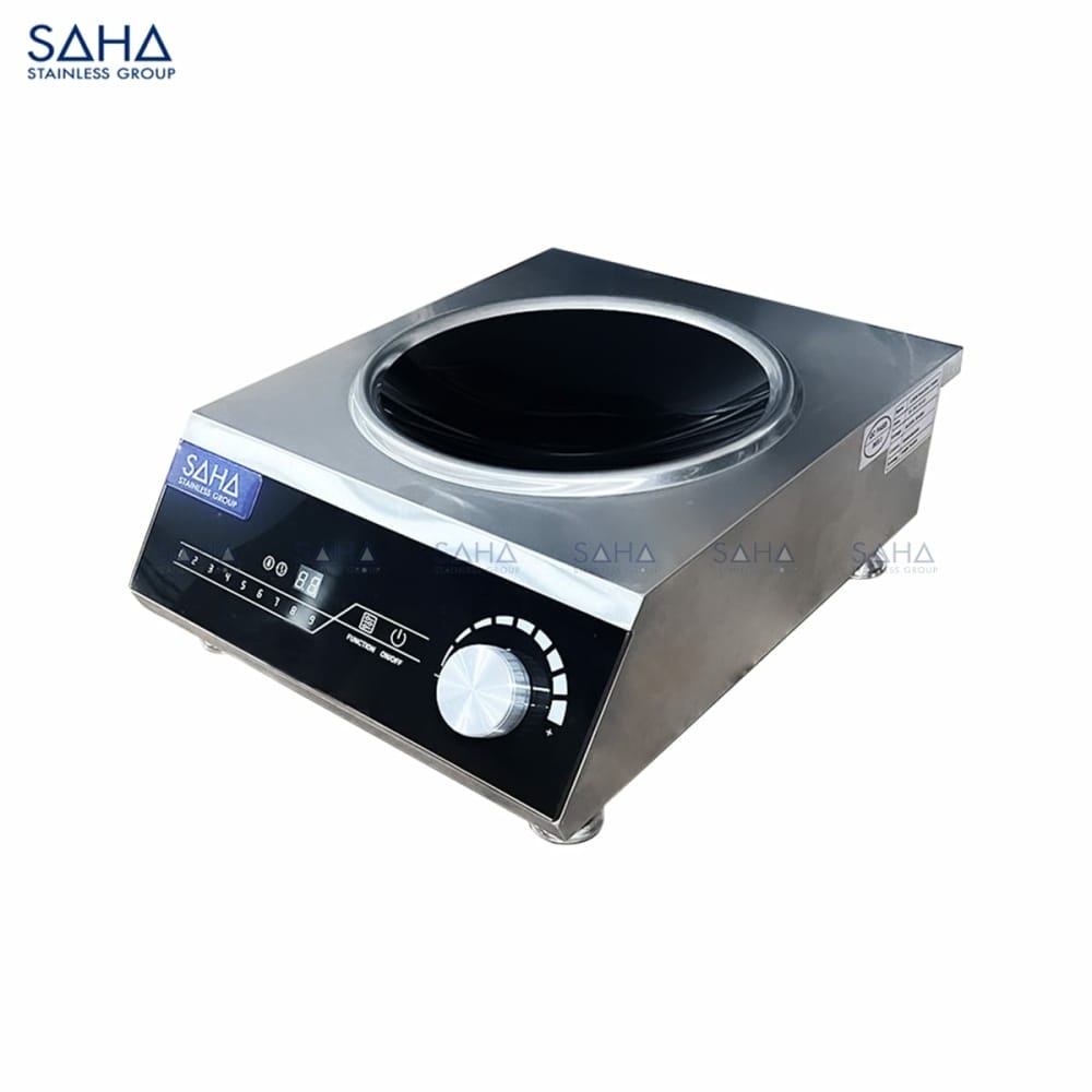 SAHA-Counter-Top-Wok-Induction-Hob-with-1-Cooking-Zone-3500W-Model-SHIWS2CSW1P35-Web.jpg เตาแม่เหล็กไฟฟ้าแบบวางบนเคาน์เตอร์ สำหรับงานผัด 1 หัวเตา กำลังไฟ 5000 วัตต์ ร้อนเร็ว ใช้งานคล่องตัว