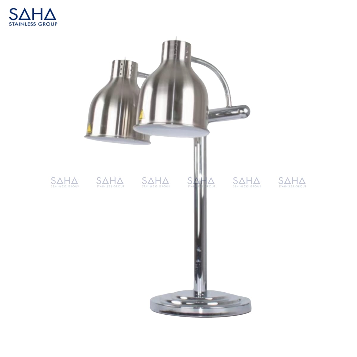 SAHA - Double Bulb Counter Top  Food Heat Lamp - Chrome  - SHFHS1CDAH