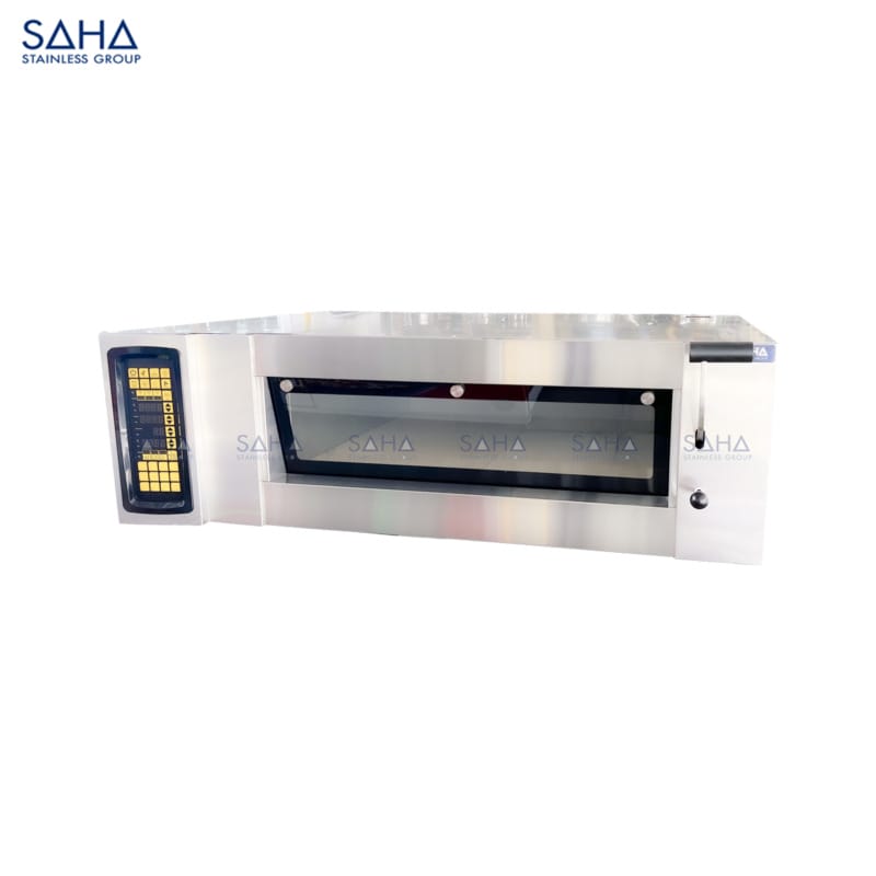 SAHA Electric Apex Deckoven 1 Tier 2 Trays wstone & steam Model SHDOS7EAT2X Web SAHA - Electric Apex Deckoven 1 Tier 2 Trays w/stone & steam – SHDOS7EAT2X
