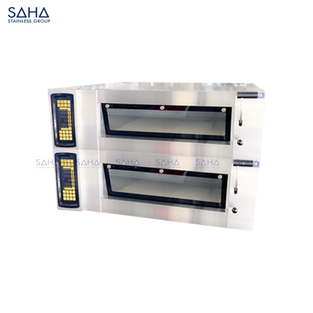SAHA Electric Apex Deckoven 2 Tier 4 Trays w stone & steam Model SHDOS7EAT4X Web SAHA - Electric Apex Deckoven 2 Tier 4 Trays w stone & steam – SHDOS7EAT4X