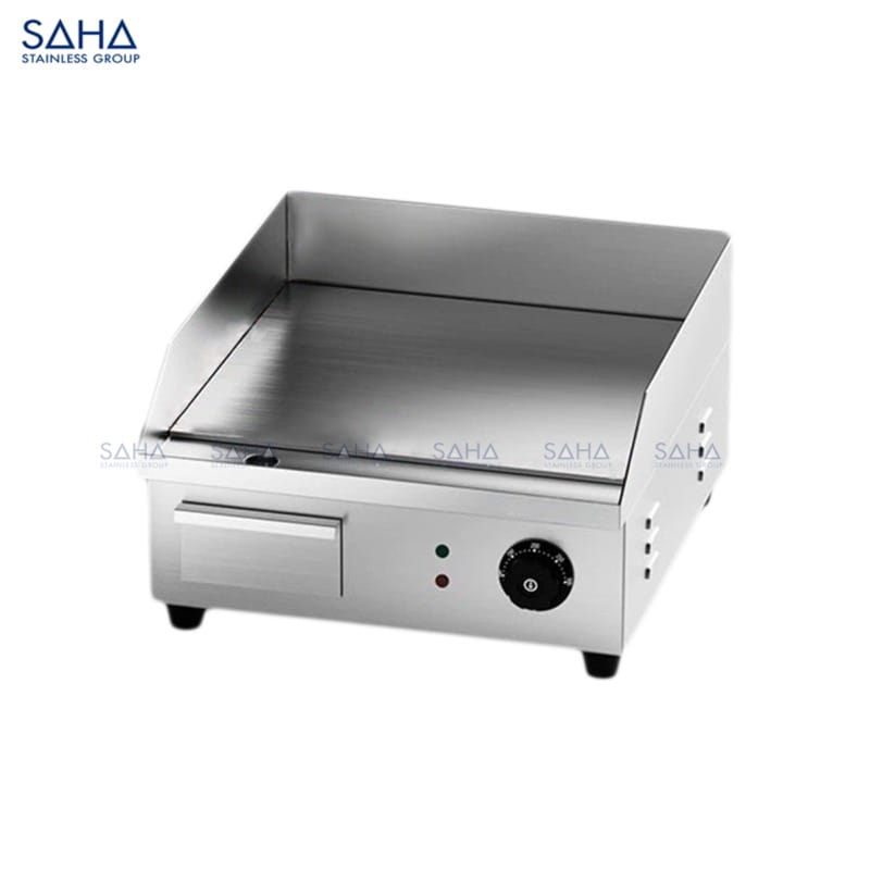 SAHA Electric Counter Top Griddle 40 Cm 2.2KW Model SHGDS2CE40 Web อุปกรณ์ทำอาหารสแตนเลส SAHA พร้อมเตาอบ UNOX และ Rational สำหรับครัวมืออาชีพ