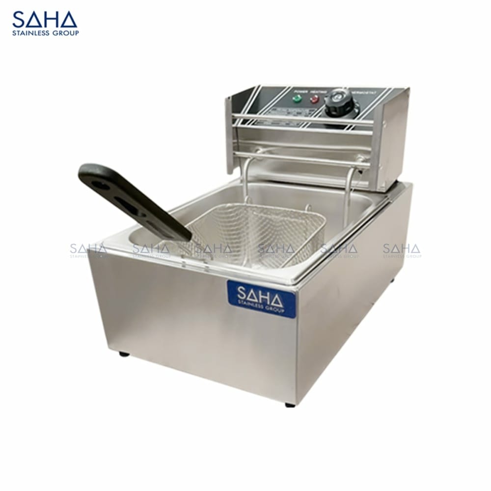 SAHA-Electric-counter-top-fryer-1-tank-6-litres-Model-SHDFS3CT1L6-Web.jpg อุปกรณ์ทำอาหารสแตนเลส SAHA พร้อมเตาอบ UNOX และ Rational สำหรับครัวมืออาชีพ