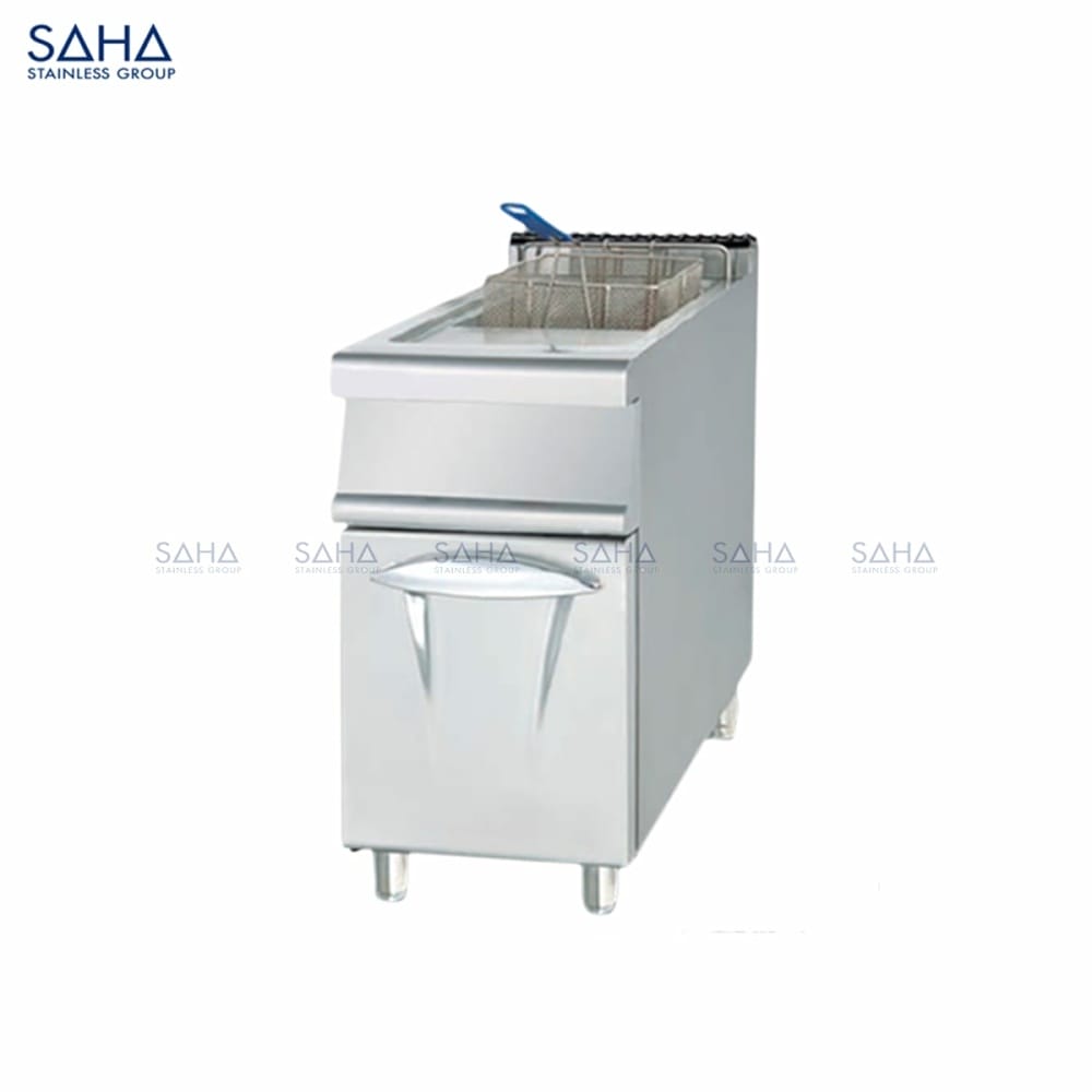SAHA-Gas-Fryer-1-Tank-1-Basket-28-litres-BTU-68K-90-Series-Model-SHDFS3SGT1JN-Web.jpg SAHA - Gas Fryer 1 Tank & 1 Basket 28 litres BTU 68K - SHDFS3SGT1J