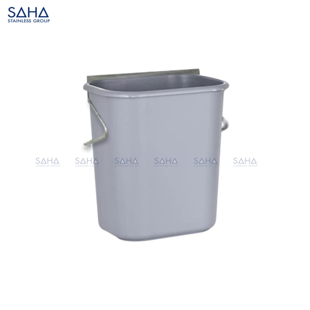 SAHA Rectangle Gabage Bin 14 Litres - Gray w Wall Mount Model SHGBS2E14GW Web SAHA - Rectangle Gabage Bin 14 Litres - Gray w/ Wall Mount – SHGBS2E14GW