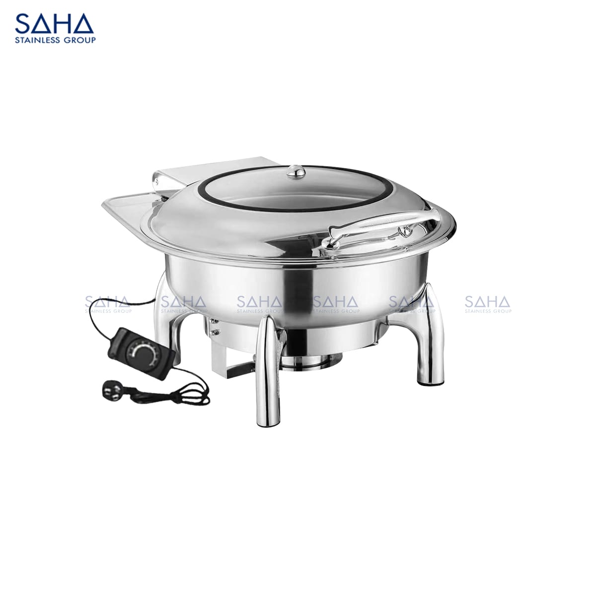 SAHA-Round-Chafer-with-Glass-Lid-with-Fuel-and-Adjustable-Heater-Model-SHCDS2BUWA-Web.jpg SAHA - Round Chafer with Glass Lid with Fuel and Adjustable Heater - SHCDS2BUWA