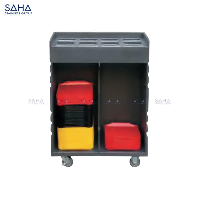 SAHA Tray and Silverware Cart Model SHDCS1BS6 Web SAHA - Tray and Silverware Cart – SHTCS1A