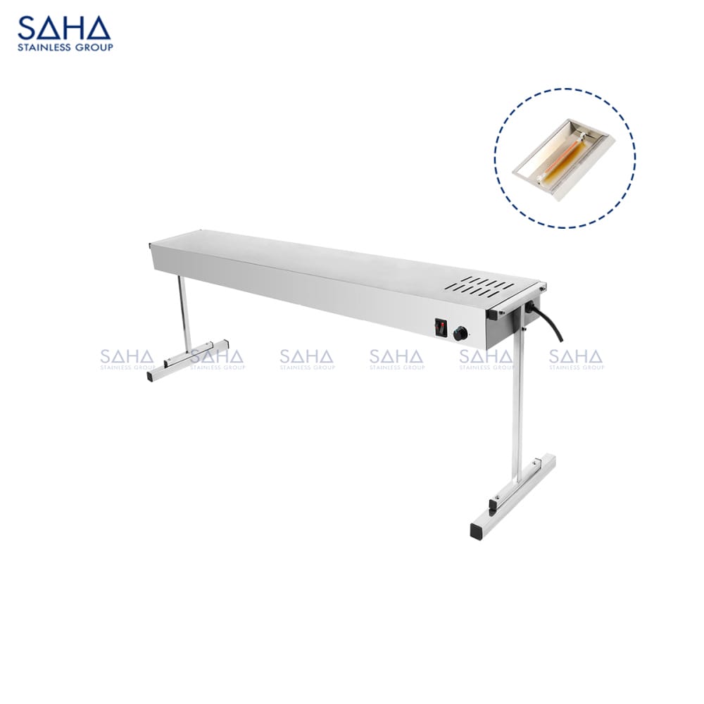 SHFHS3LL150T SAHA – Food Heat Lamp 150 Cm with Light and T Leg - 1500 W – SHFHS3LL150T