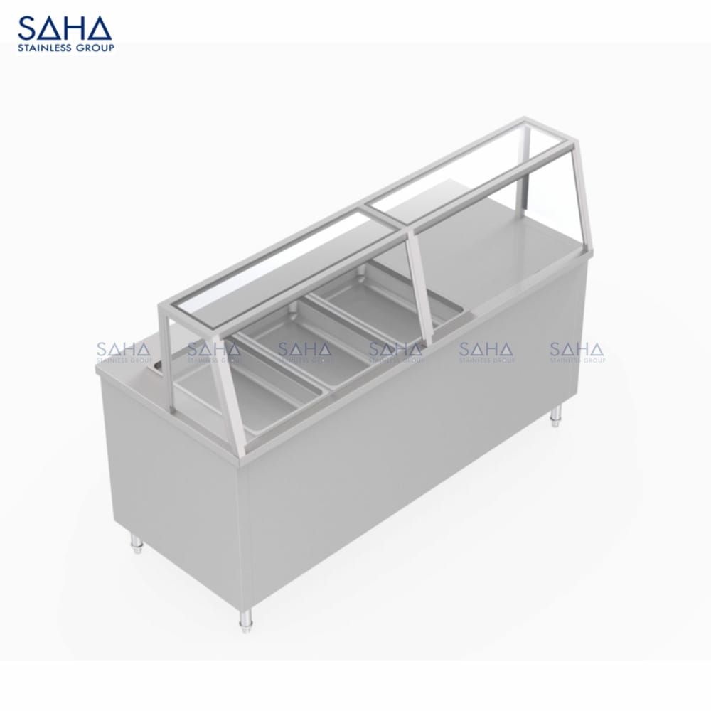 SHFW101-Food-Warmerweb60.jpg SAHA - Bain Marie With Glass Display Cabinet – SHFW101
