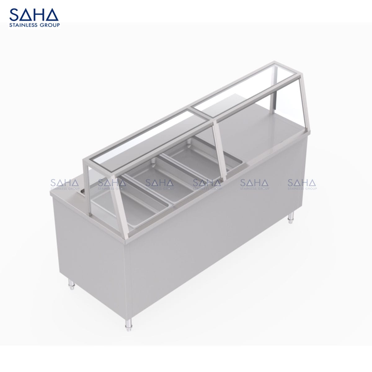 SHFW101-Food-Warmerweb60.jpg SAHA - Bain Marie With Glass Display Cabinet – SHFW101