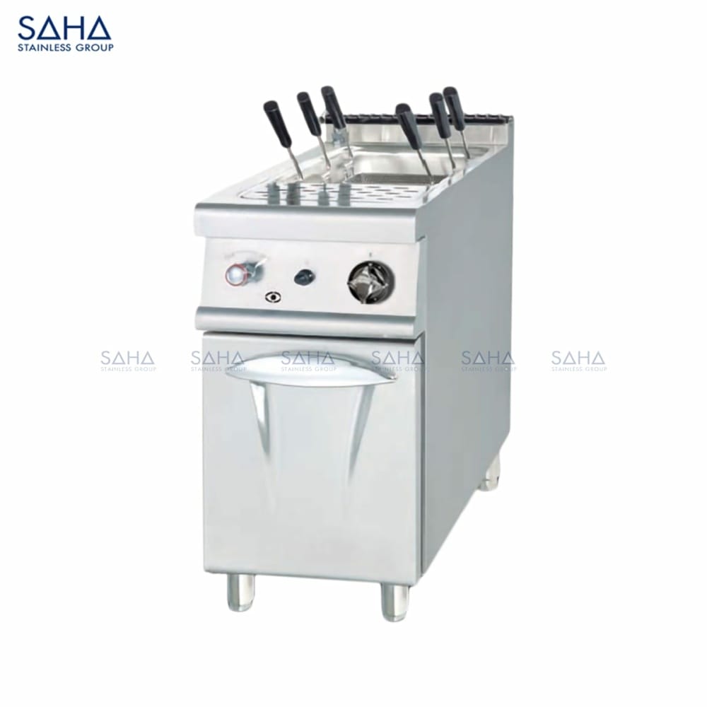 SHPCS2SGBC.jpg SAHA – Gas Pasta Cooker 40 Cm with Cabinet – 3 Square Baskets – SHPCS2SGBC