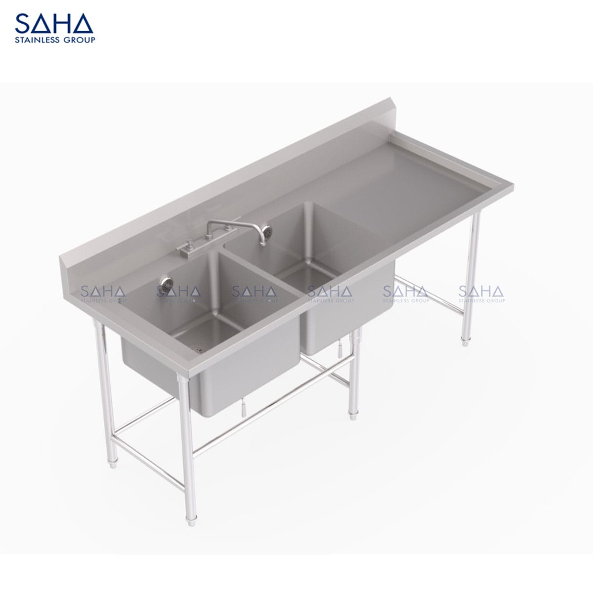 SAHA - 2 Left-Hand Bowls Sink – SHSK205