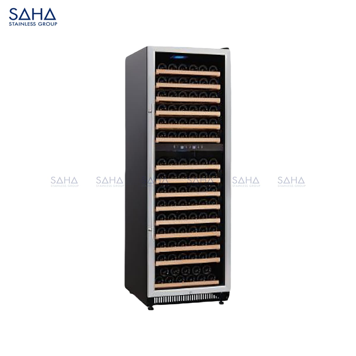 SHWIS1L43NDSX.jpg SAHA – Wine Chiller Glass Door 430L 165 Bottles - Dual Zone - Stainless Body – SHWIS1L43NDSX