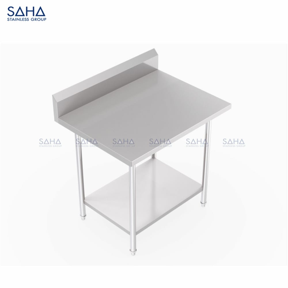 SHWT206-Table-Bottom-Plain-Shelf-BSweb60.jpg SAHA - Table With Bottom Shelf And Backsplash – SHWT206