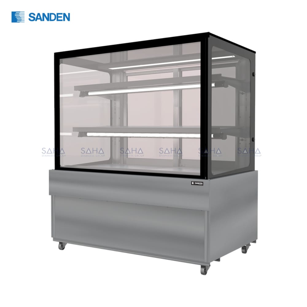 SKS-0907Y.jpg Sanden - Cake Showcase - Flat Glass 2 Shelfs - SKS-0907Y