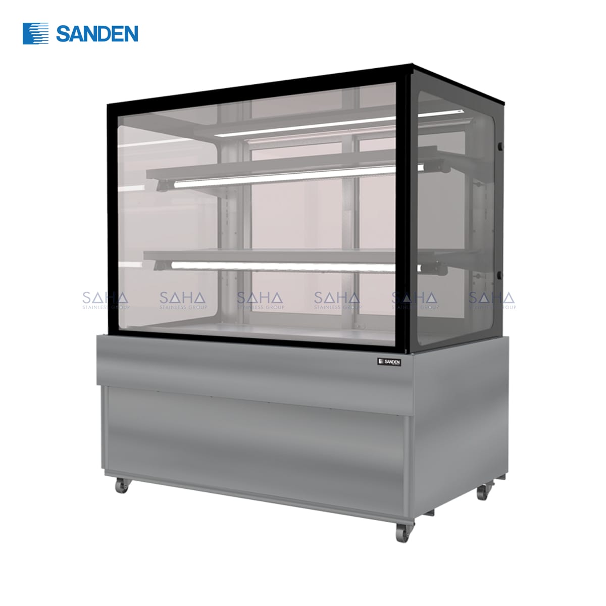 SKS-0907Y.jpg Sanden - Cake Showcase - Flat Glass 2 Shelfs - SKS-0907Y