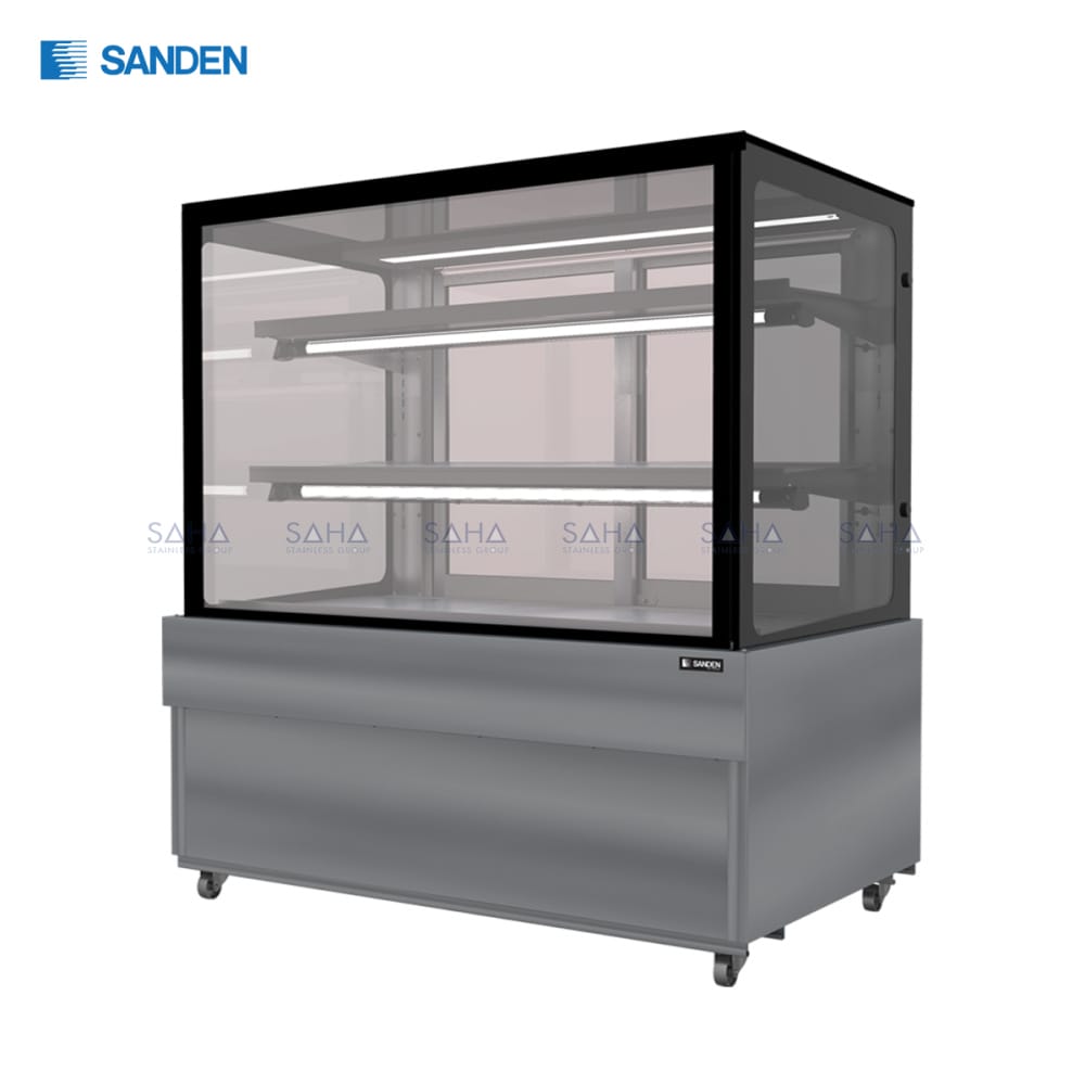SKS-1207Y.jpg Sanden - Cake Showcase - Flat Glass 2 Shelfs - SKS-1207Y
