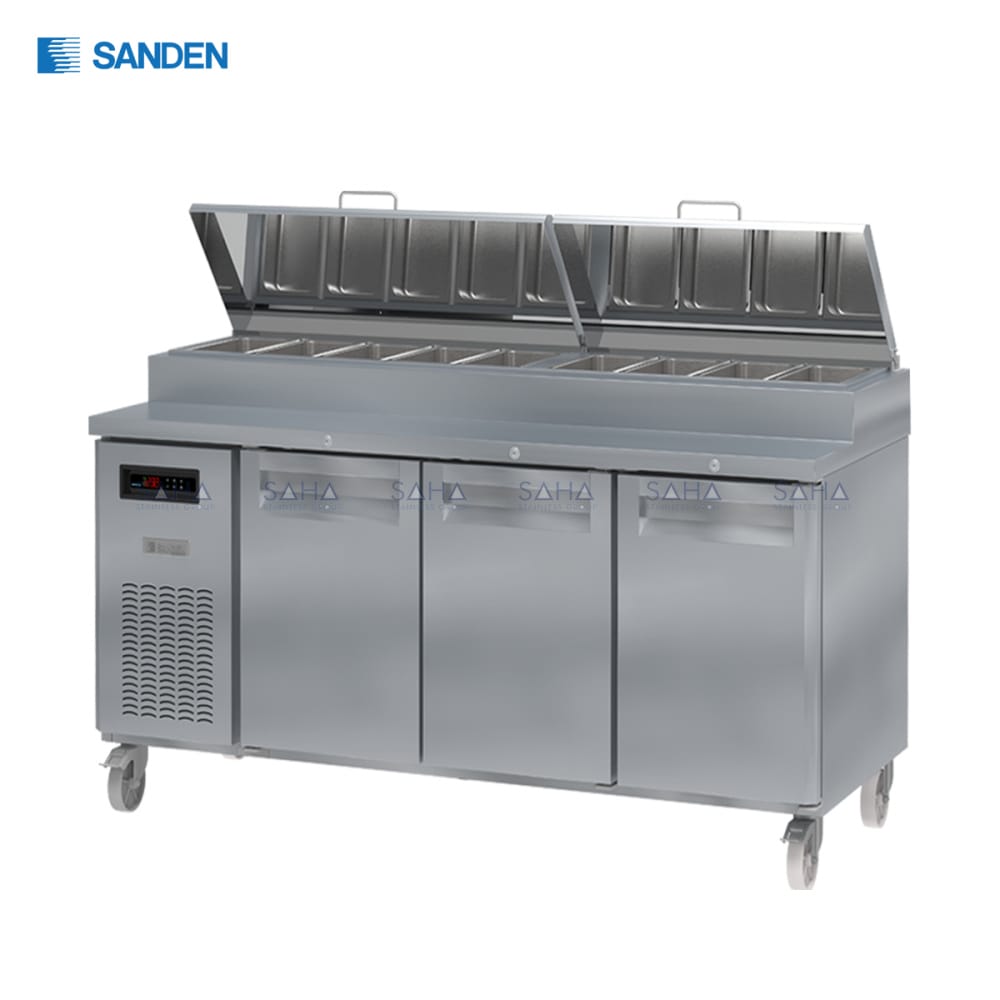 SPC3-1807-AS.jpg Sanden – 3 Doors - Under Counter - Pizza Preparation - SPC3-1807-AS