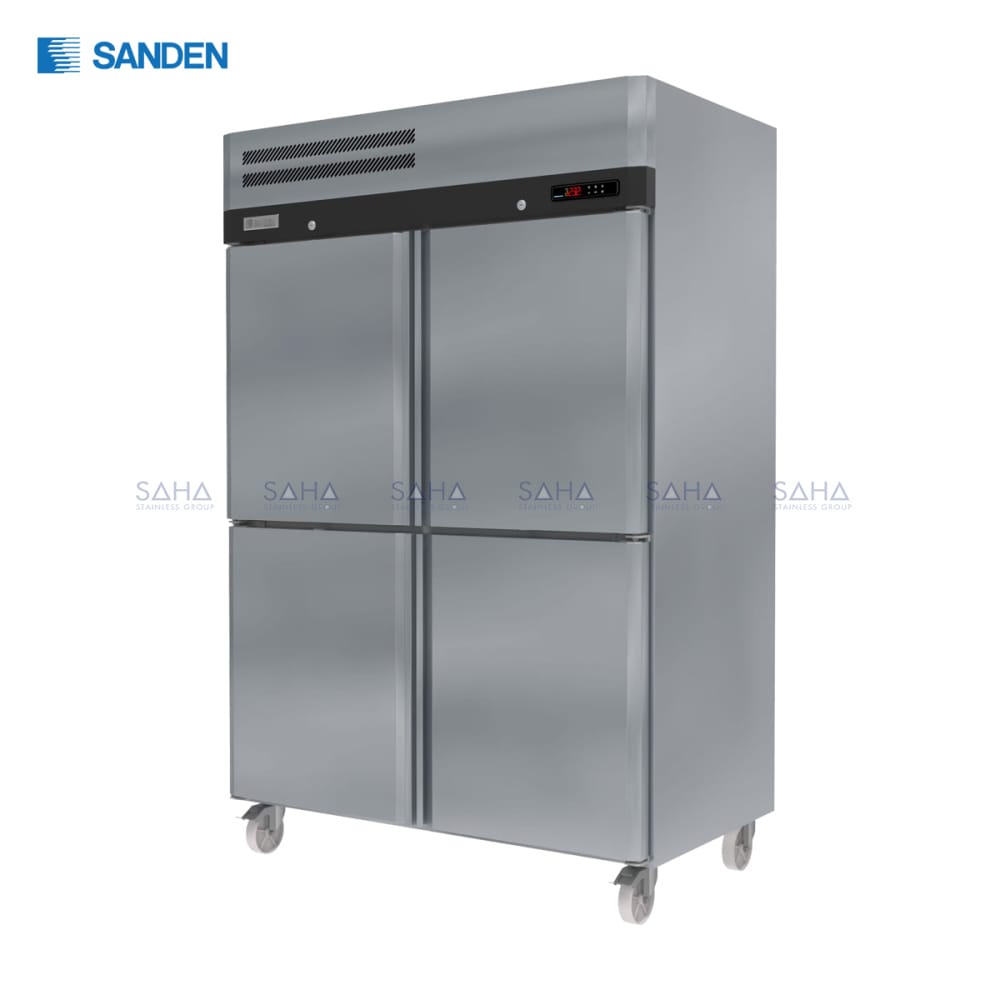 SRD3-1327-AS.jpg Sanden – 4 Doors - Reach – in Dual Temperature Chiller & Freezer - SRD3-1327-AS