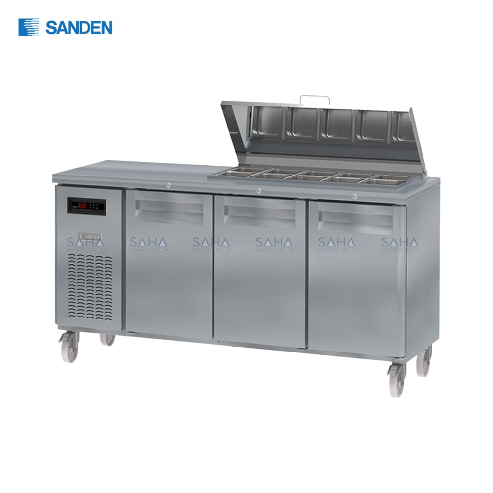 SSC3-1807-AR.jpg Sanden – 3 Doors - Under Counter - Salad Preparation – Chiller - SSC3-1807-AR