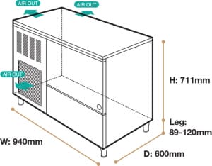 View_150KE_50_Perspective-300x234-2.jpg Hoshizaki - Ice Machine - FM-150KE-50