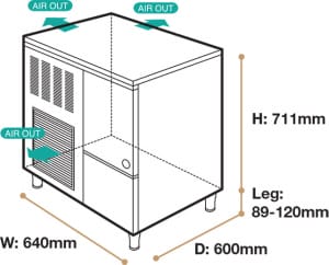 View_150KE_Perspective-300x242-2.jpg Hoshizaki - Ice Machine - FM-150KE-N