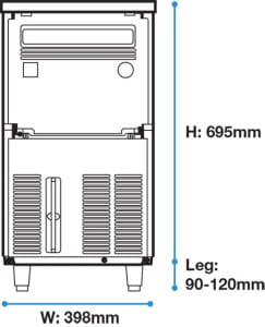 View_Front-243x300-1.jpg Hoshizaki - Ice Machine - IM-30CA
