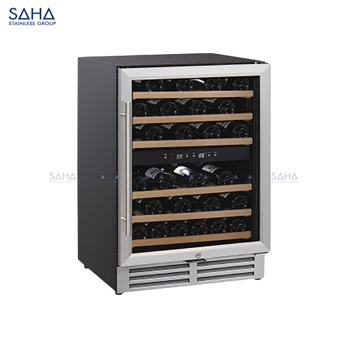 Wine-Chiller-Glass-Door-150L-46-Bottles-Dual-Zone-Stainless-Frame-SHWIS1L15NDS-Web.jpg SAHA – Wine Chiller Glass Door 150L 46 Bottles - Dual Zone - Stainless Frame – SHWIS1L15NDS