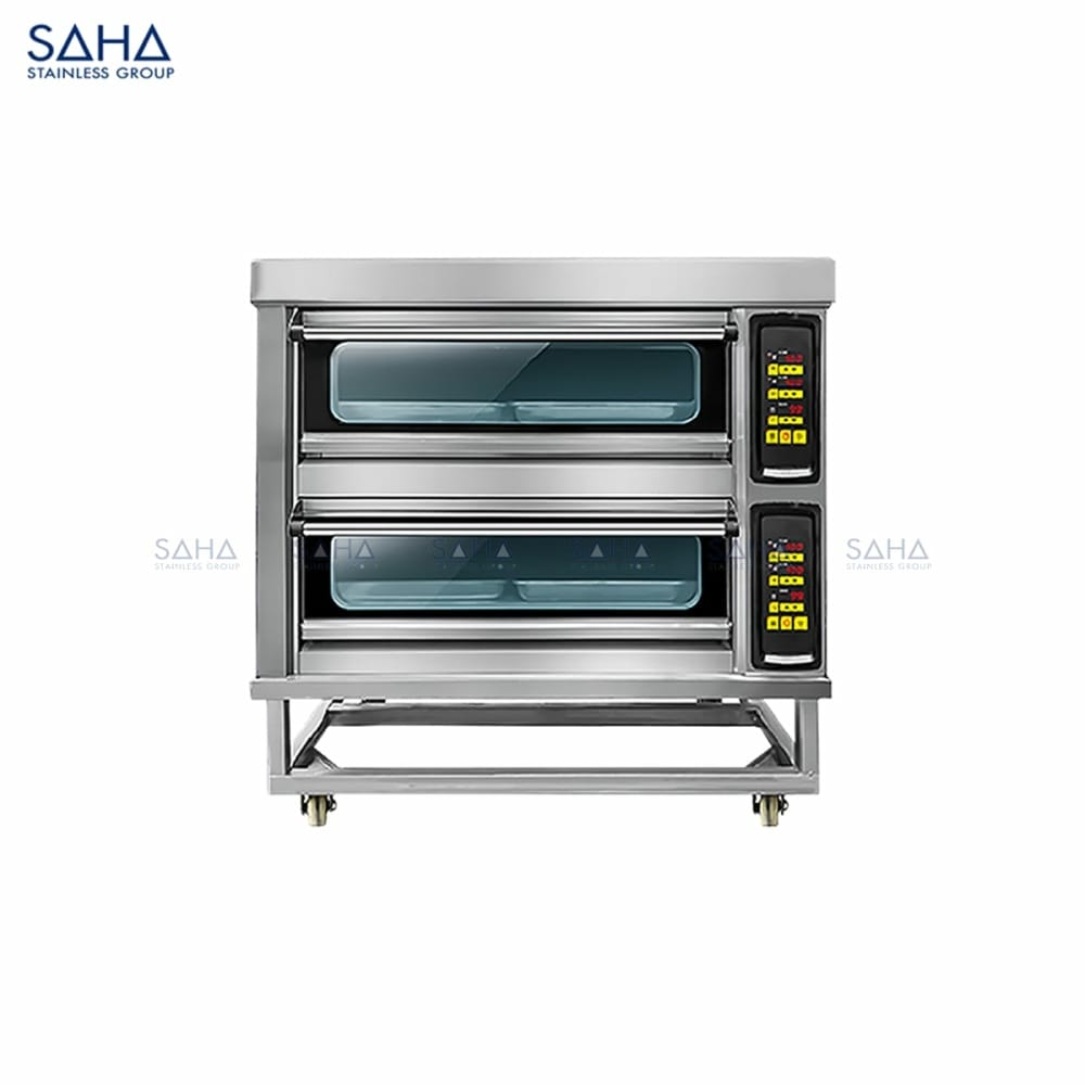 deck-oven-2-ชั้น-Series-Premium-ไฟฟ้า.jpg SAHA - Electric Deck Oven Premium 2 Tier 4 Trays 240L – SHDOS2EPT4