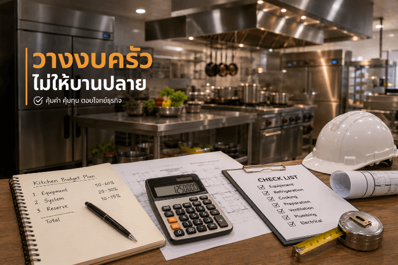 วางงบอุปกรณ์ครัวร้านอาหารให้คุ้มค่าและควบคุมต้นทุน