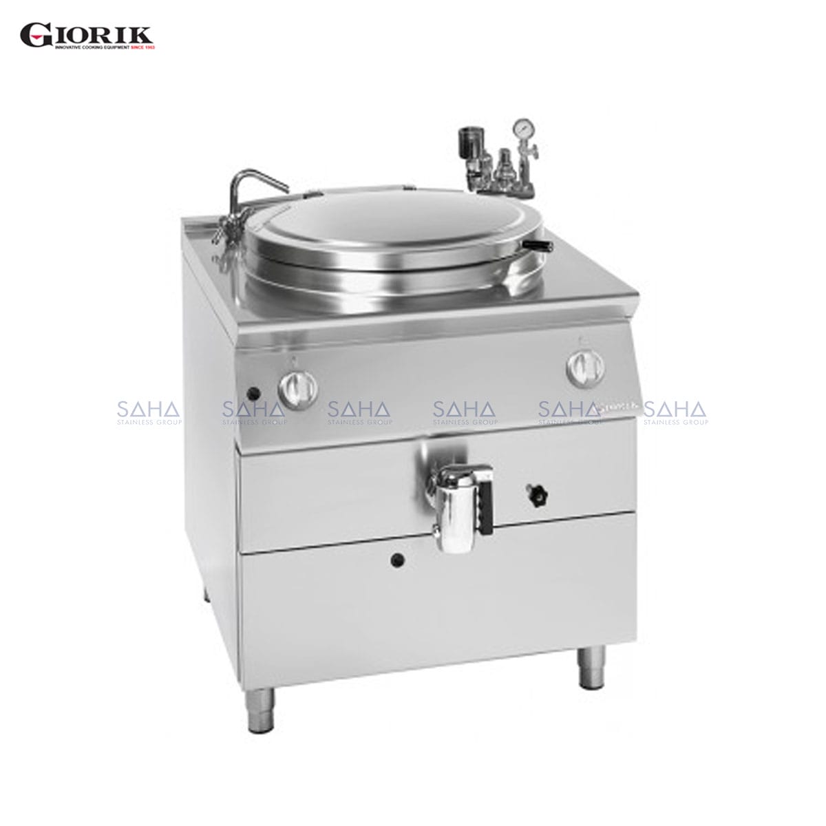 pgi705web60.jpg Giorik - Unika 700 - 50 Litre Gas Boiling Pan - Indirect Heating – PGI705