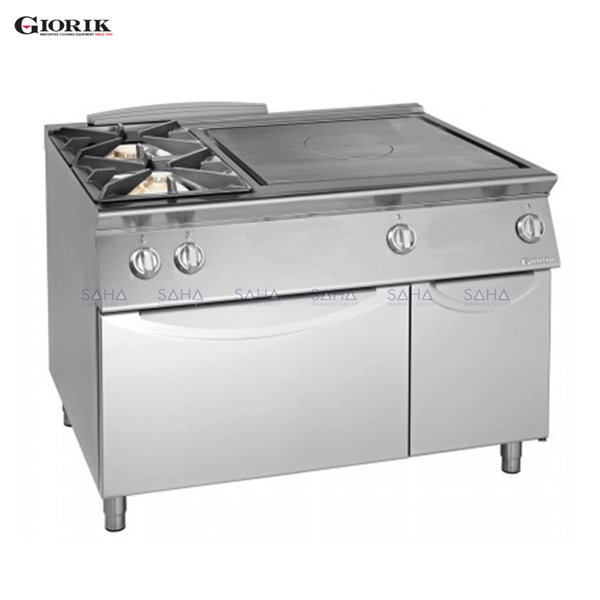 tg76ftlweb60.jpeg Giorik - Unika 700 - 2 Burners + Gas Solid Top With Gas Oven – TG76FTL
