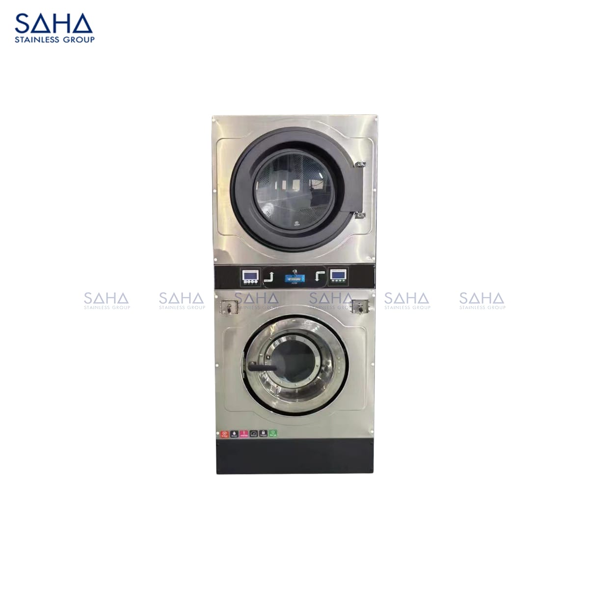 รุ่น-SHWAS1SWD12.jpg SAHA - Commercial Stacked Washer and Dryer - 12 KG – SHWAS1SWD12